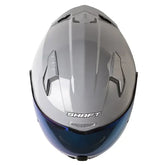 Casco Shaft 532Dv Solid Gris Azul Visor Iridium Azul